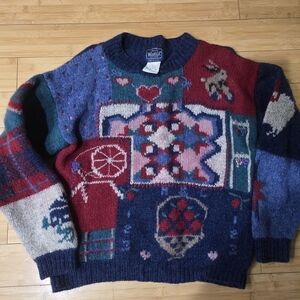Woolrich Colorful Patchwork Crewneck Sweater